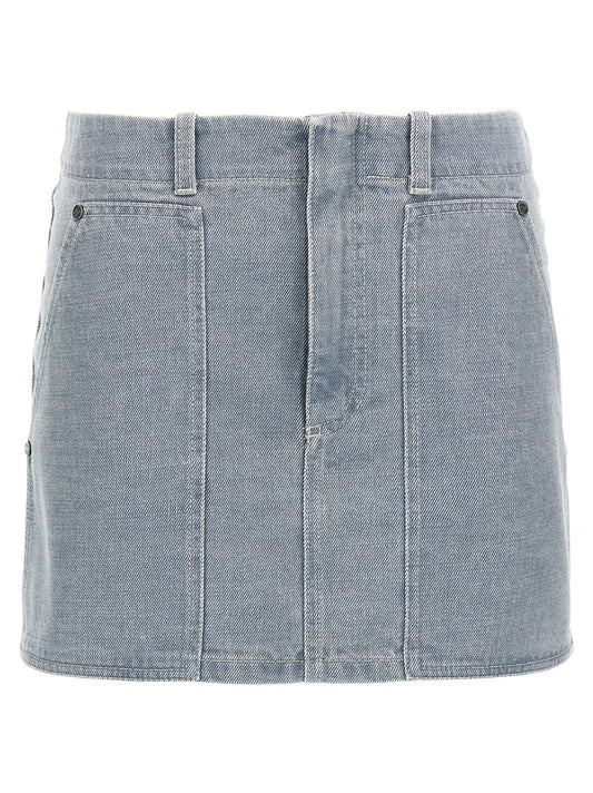Gray Cotton Long Skirt