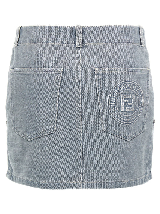 Gray Cotton Long Skirt