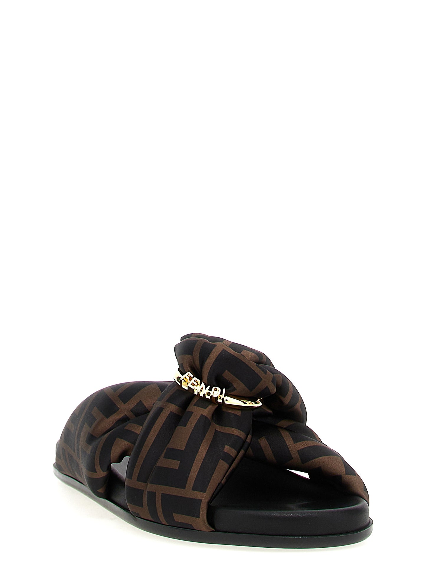 Brown Polyester Slides