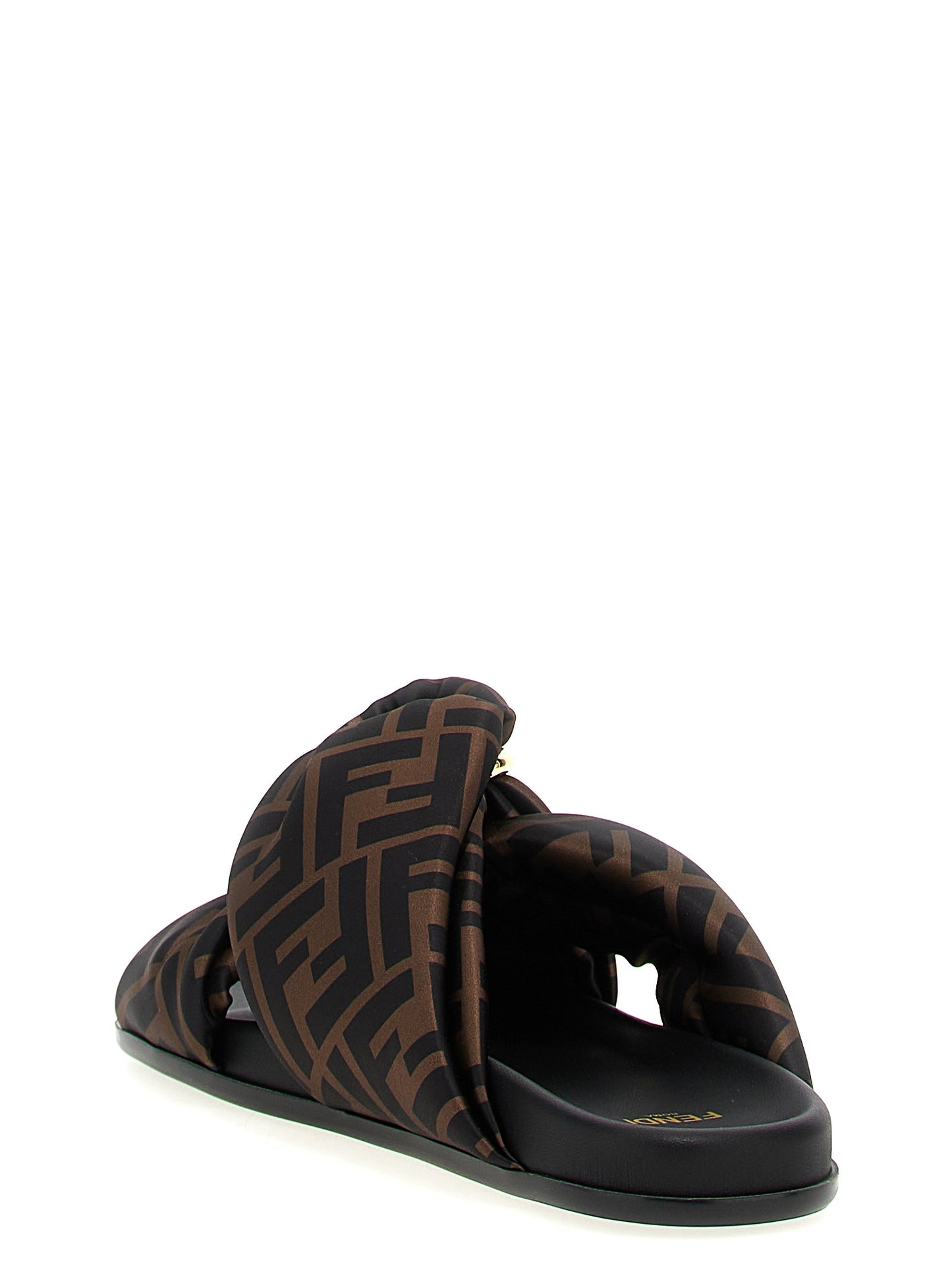 Brown Polyester Slides