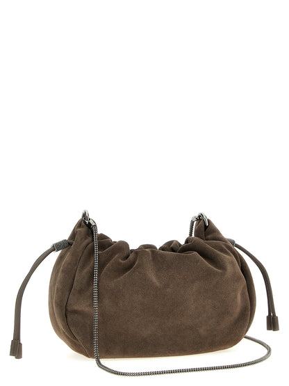Brown Calfskin Crossbody Bag