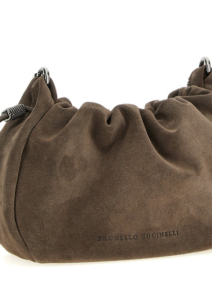 Brown Calfskin Crossbody Bag