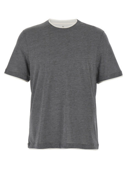 Gray Silk T-Shirt