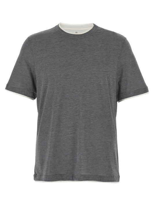 Gray Silk T-Shirt