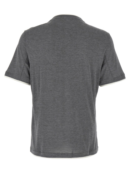 Gray Silk T-Shirt