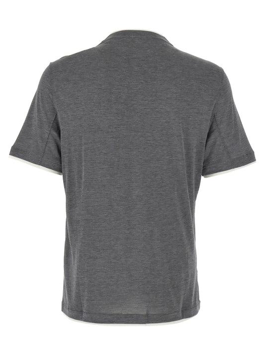 Gray Silk T-Shirt
