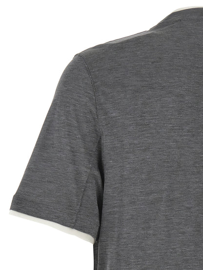 Gray Silk T-Shirt