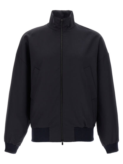 Blue Virgin Wool Full-Length Jacket