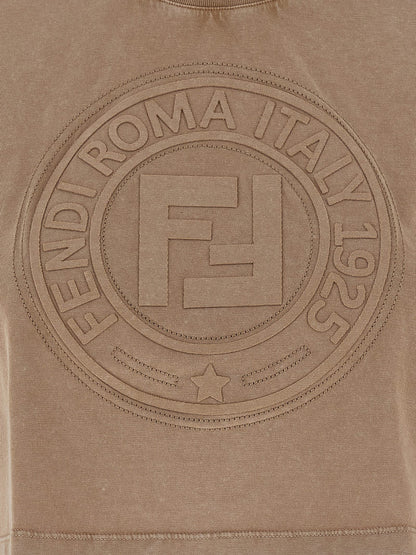 Brown Cotton T-Shirt