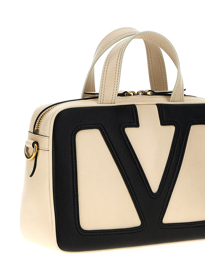 Bicolor Lamb Leather Handbag