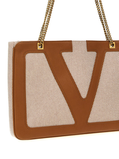 Beige Cotton Tote Bag