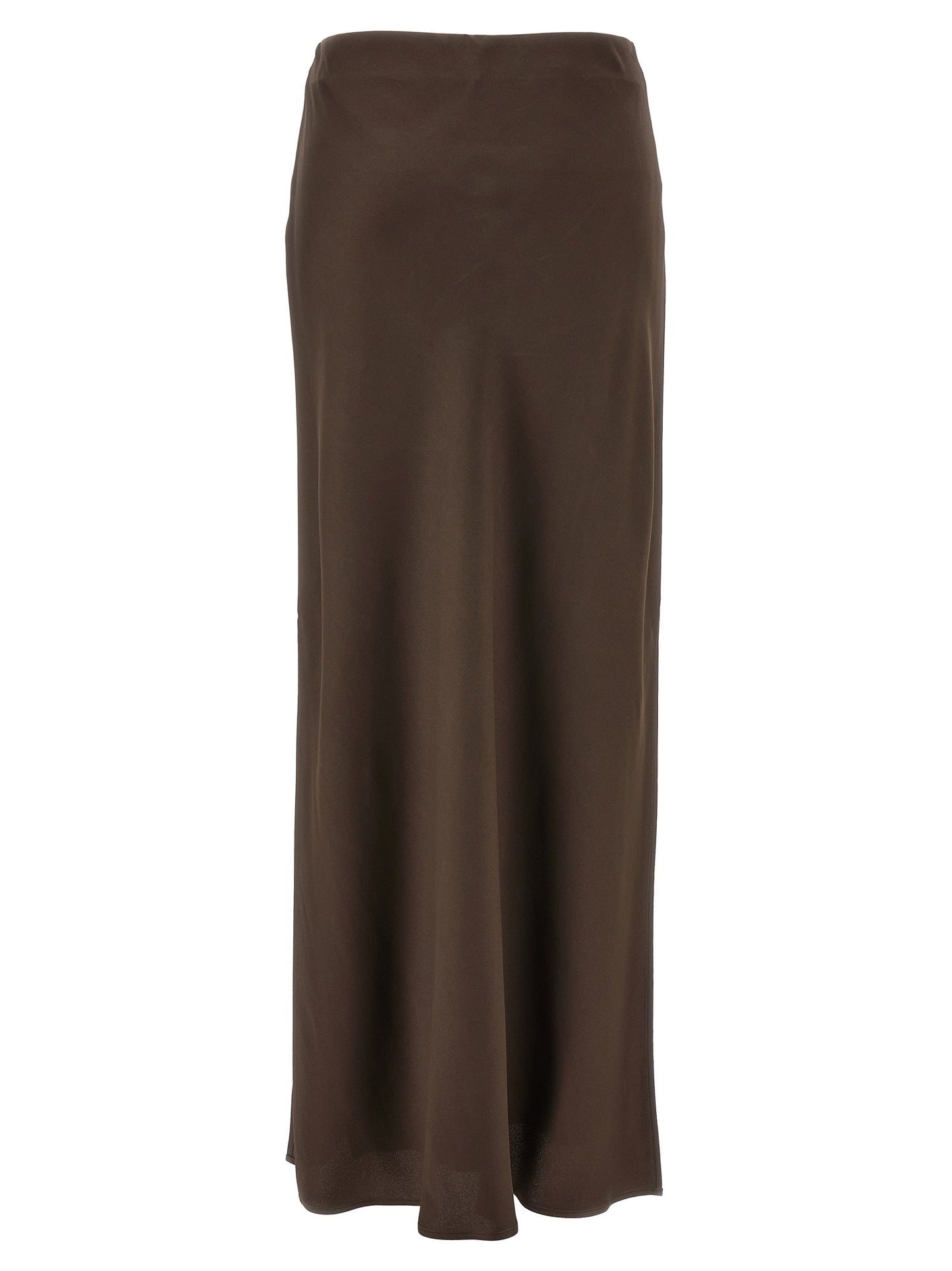 Brown Acetate Mini Skirt