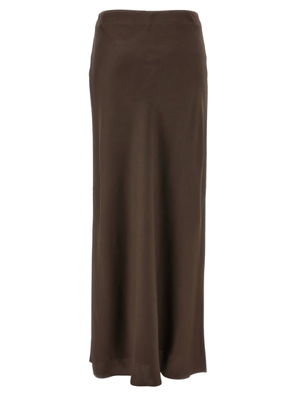 Brown Acetate Mini Skirt