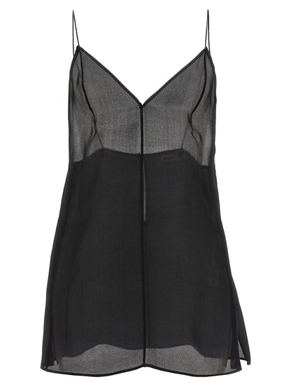 Black Silk Tank Tops