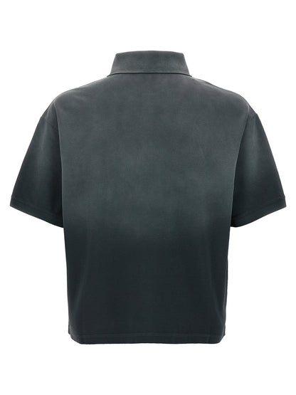 Gray Cotton Polo Shirt
