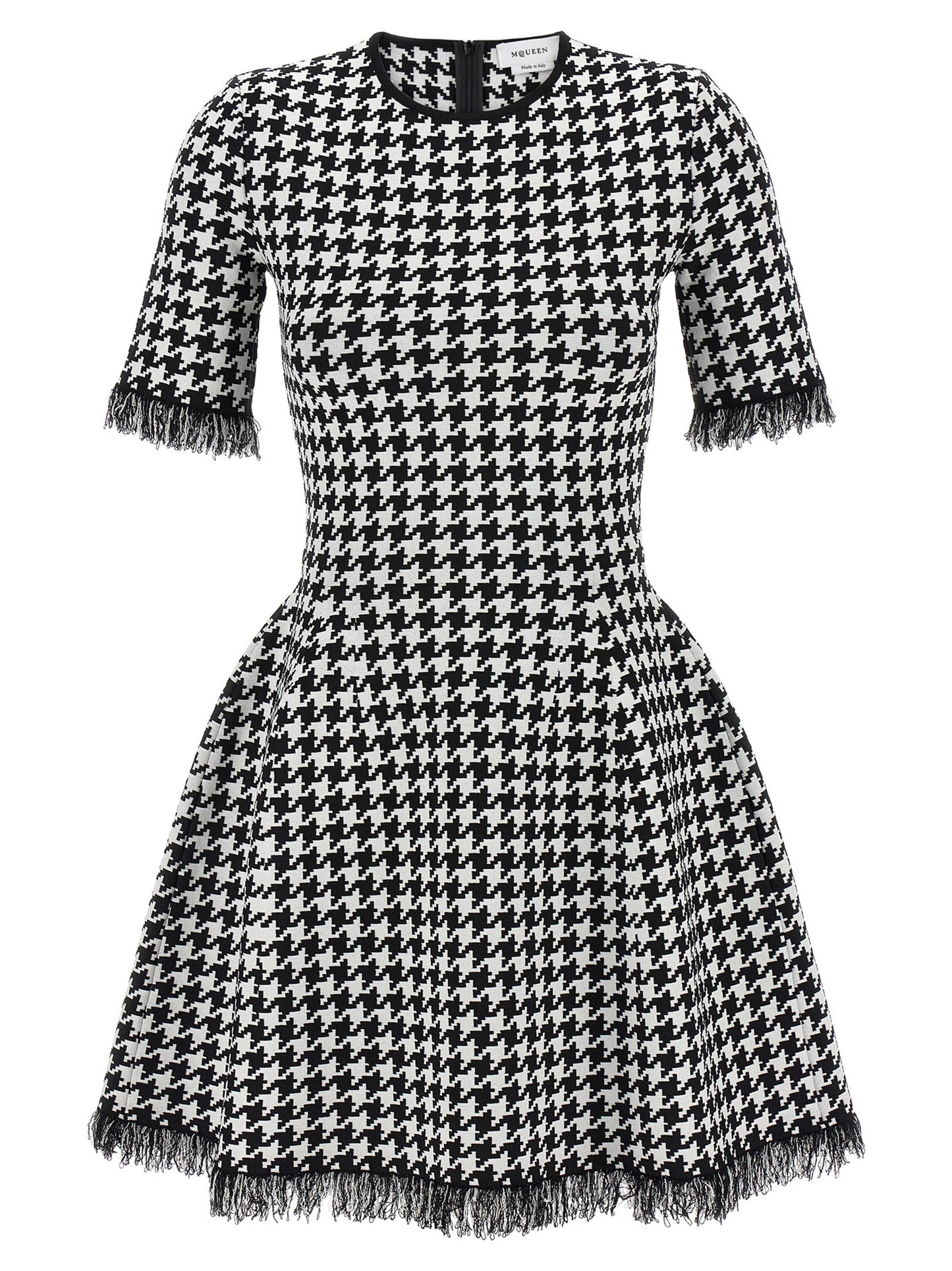 Bicolor Viscose Short Dress