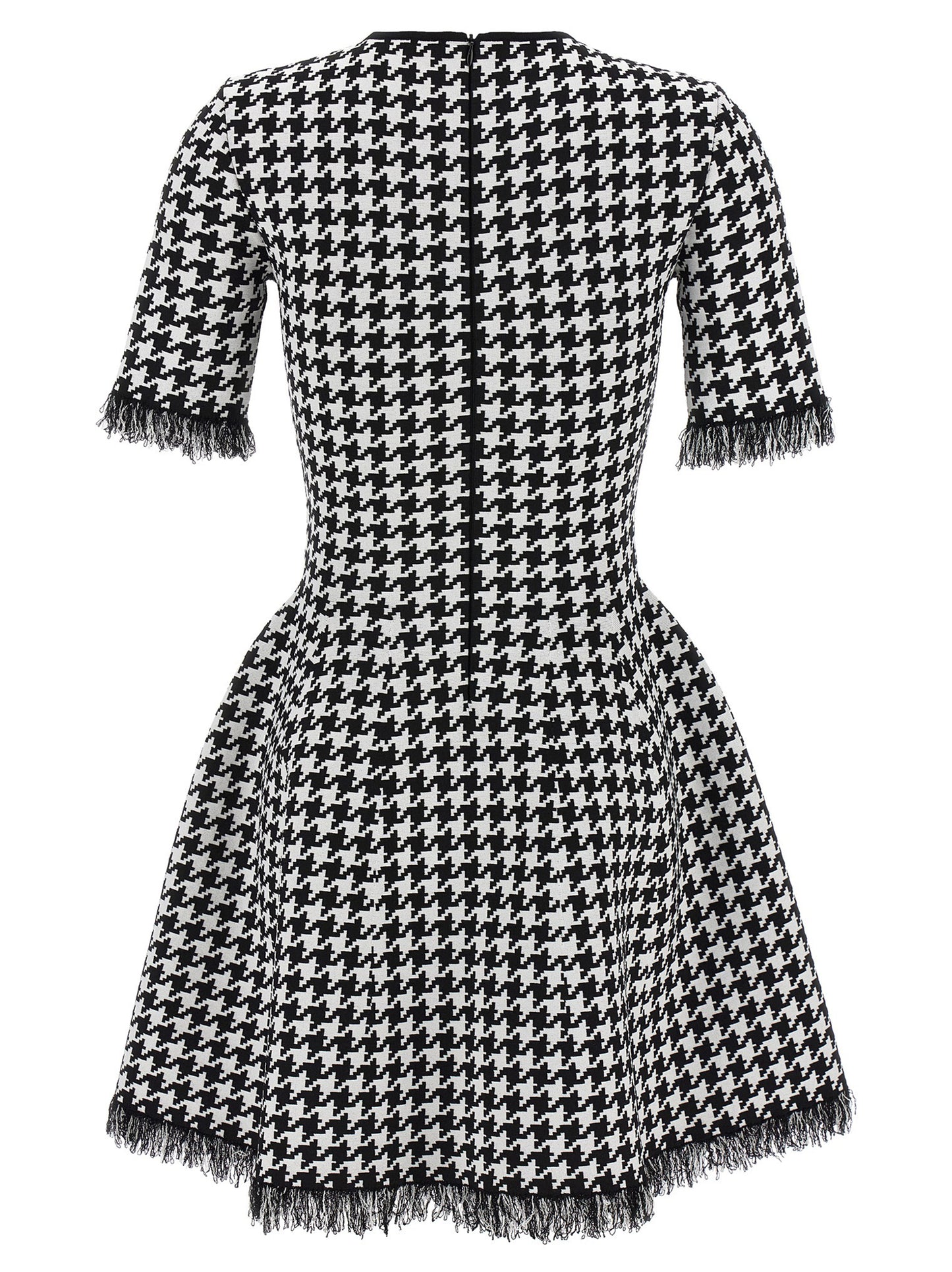Bicolor Viscose Short Dress