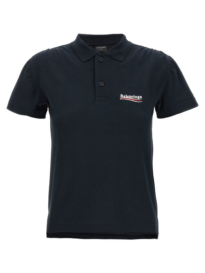 Blue Cotton Polo Shirt