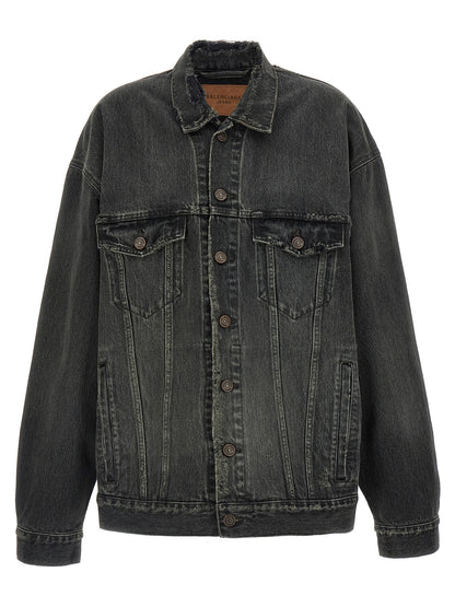 Gray Cotton Denim Jacket