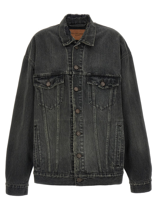 Gray Cotton Denim Jacket