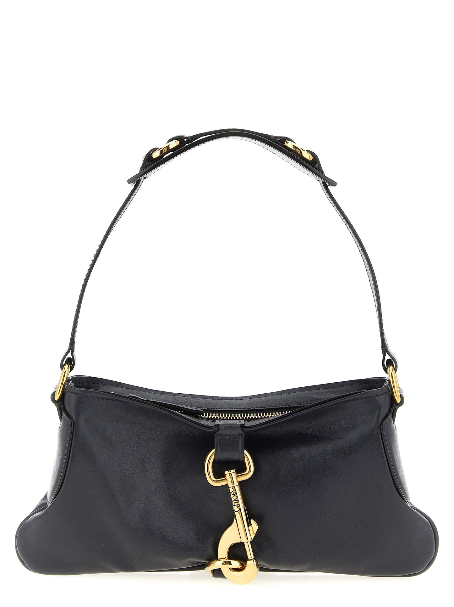 Black Cowhide Shoulder Bag
