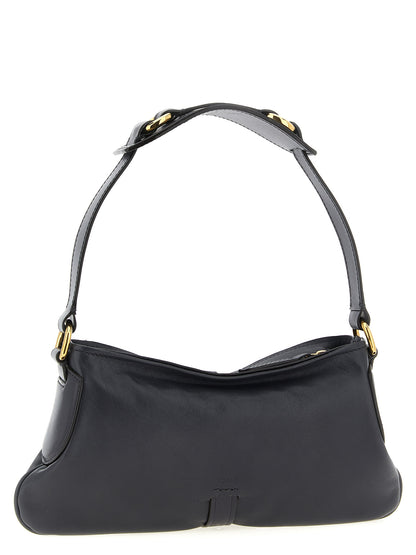 Black Cowhide Shoulder Bag