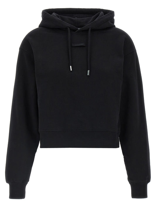 Black Cotton Hoodie