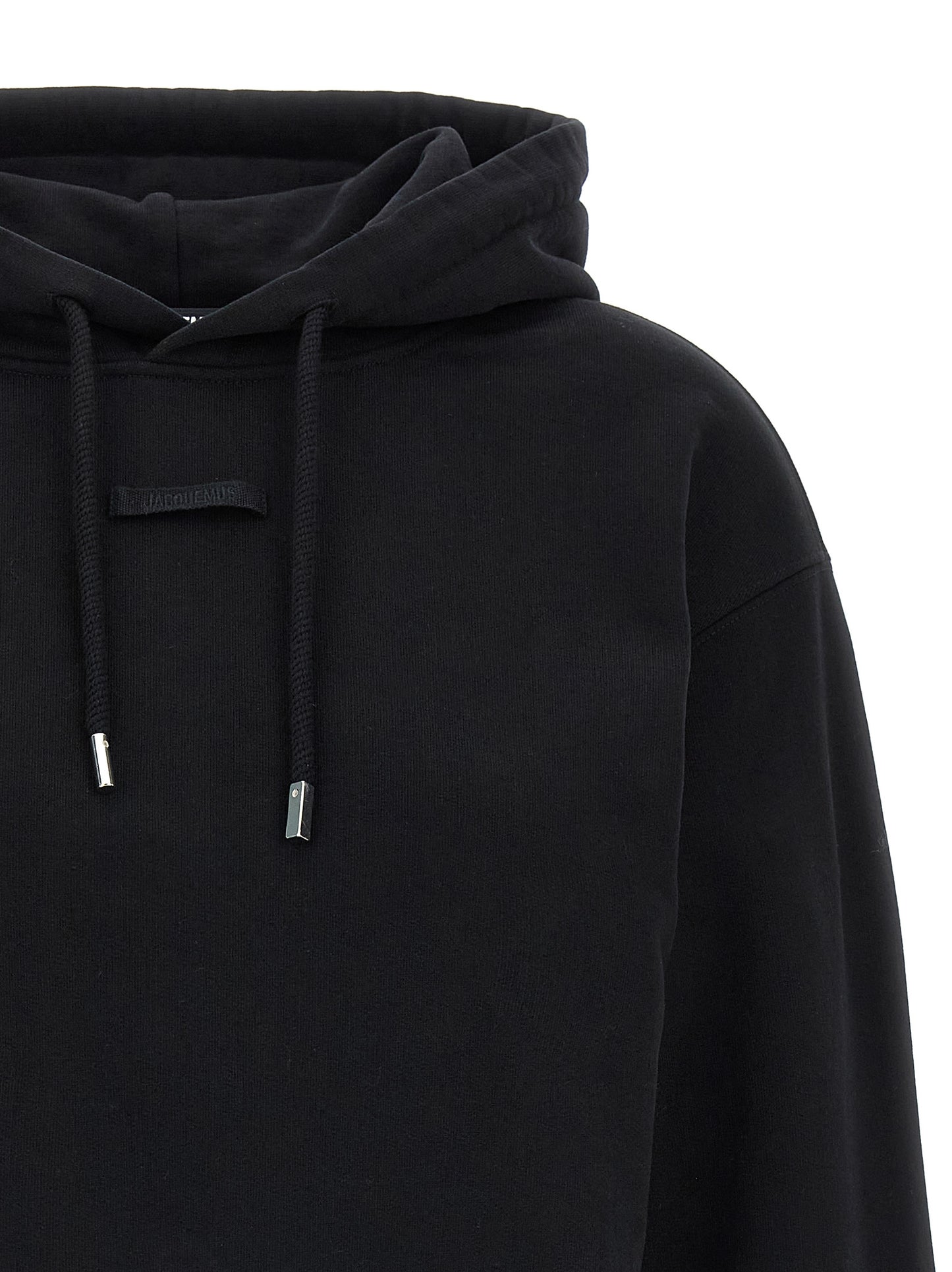 Black Cotton Hoodie