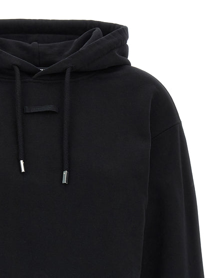 Black Cotton Hoodie