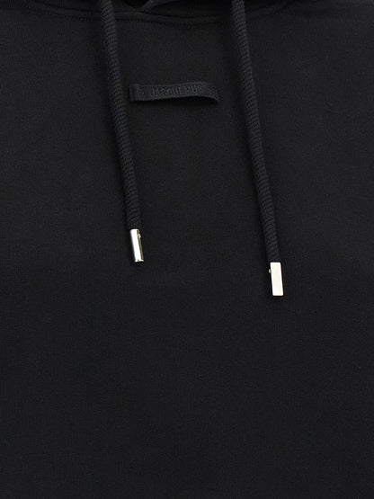 Black Cotton Hoodie