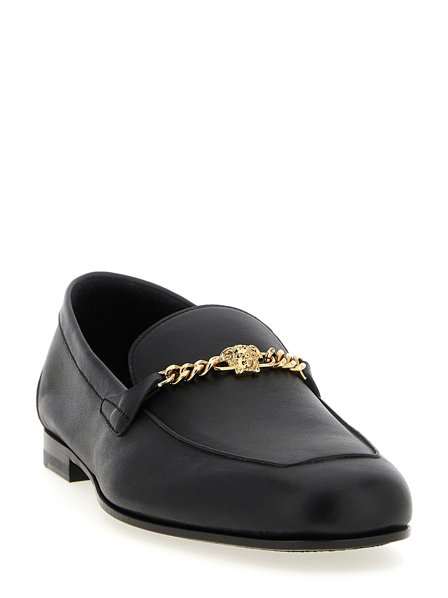 Black Calfskin Slip-On Loafers