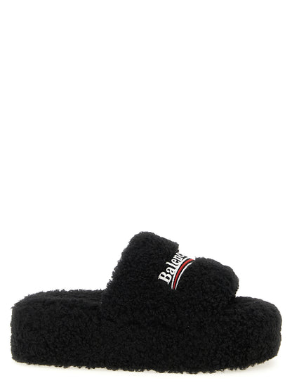 Black Polyester Slides