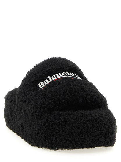 Black Polyester Slides