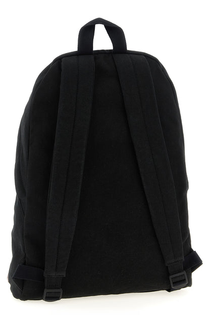 Black Cotton Backpack