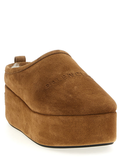 Brown Calfskin Mules