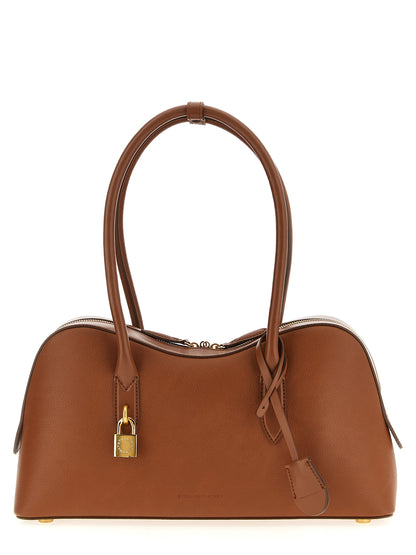 Brown Polyamide Shoulder Bag