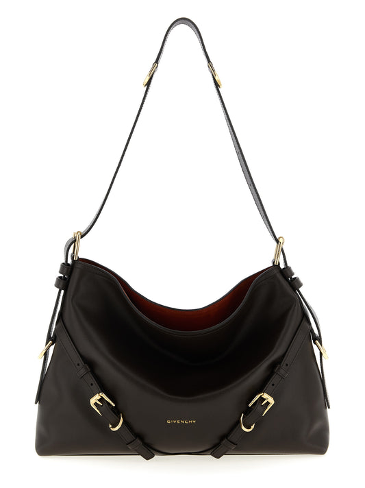 Brown Calfskin Shoulder Bag