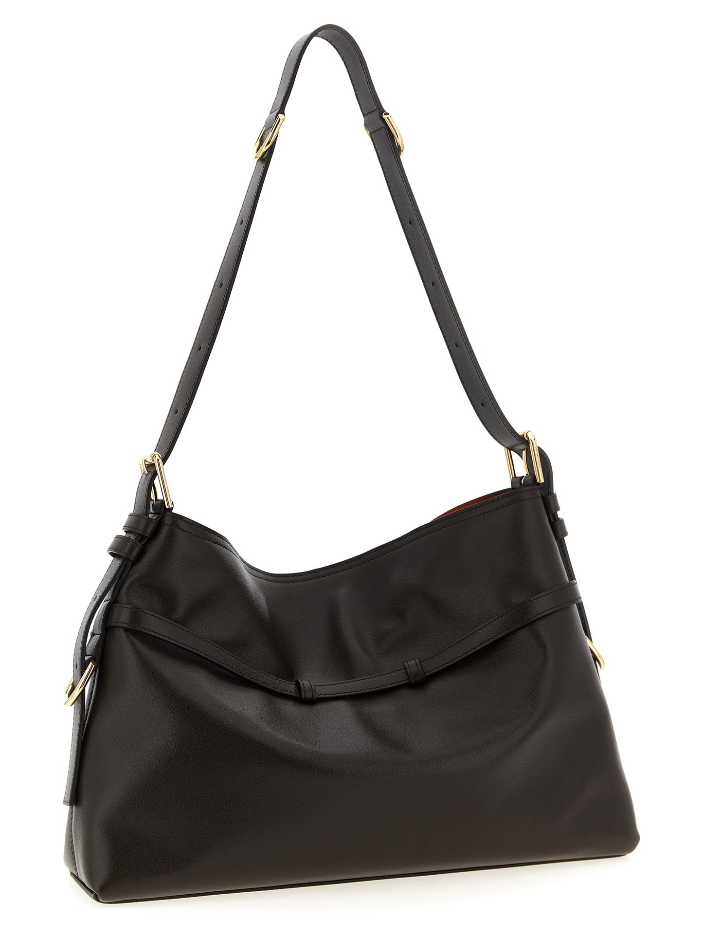 Brown Calfskin Shoulder Bag