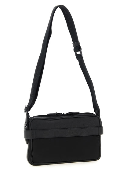Black Fabric Crossbody Bag
