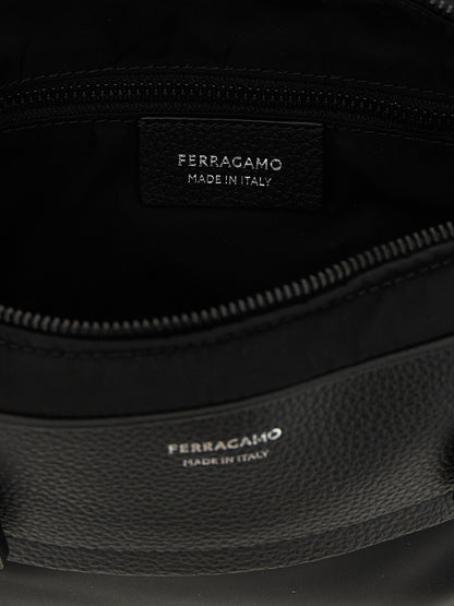 Black Fabric Crossbody Bag