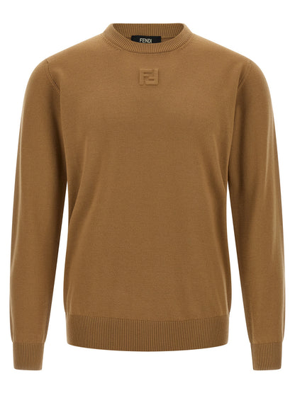 Beige Virgin Wool Cardigan
