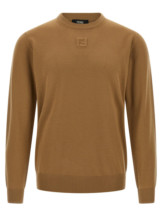 Beige Virgin Wool Cardigan