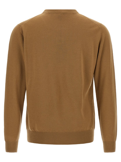 Beige Virgin Wool Cardigan