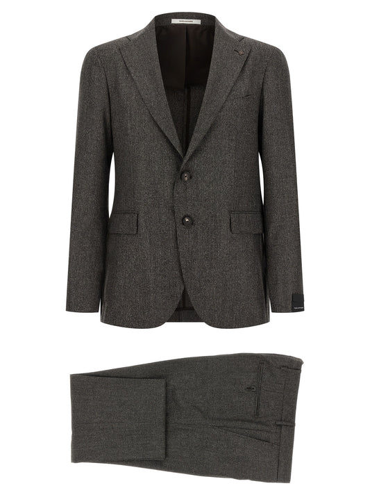 Brown Virgin Wool Two-Piece Suit