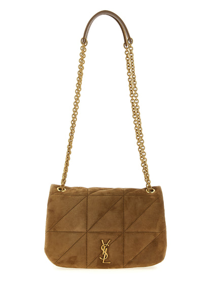 Beige Calfskin Shoulder Bag