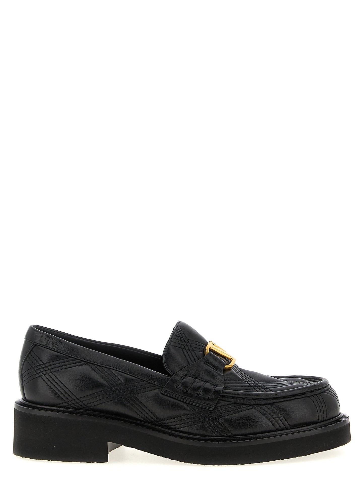 Black Lamb Leather Slip-On Loafers