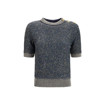 Blue Polyamide Sweatshirt