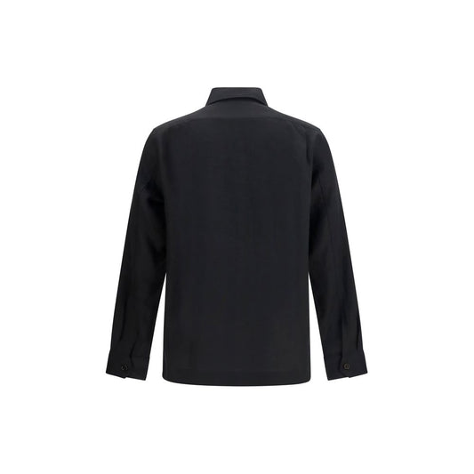 Black Linen Denim Jacket