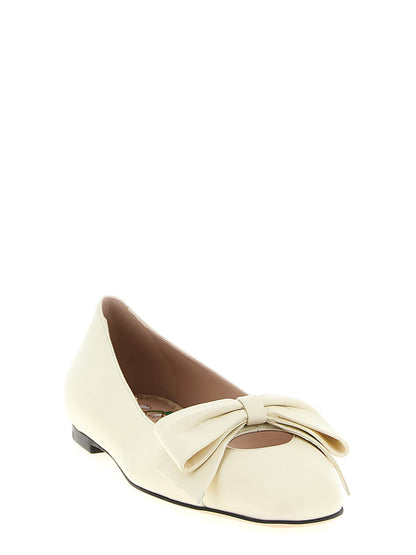 White Leather Ballet Flats