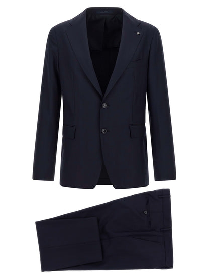 Blue Virgin Wool Two-Piece Suit